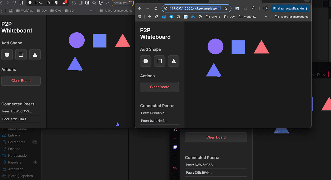 Building a P2P Collaborative Whiteboard with GenosDB in a Single HTML File