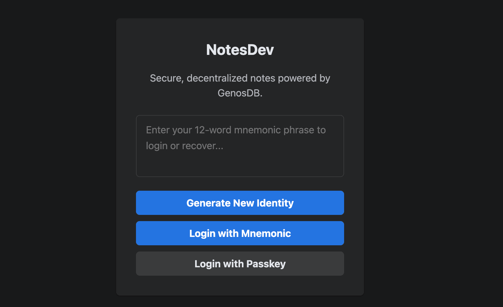 Secure, Decentralized & Collaborative Notes App powered by GenosDB